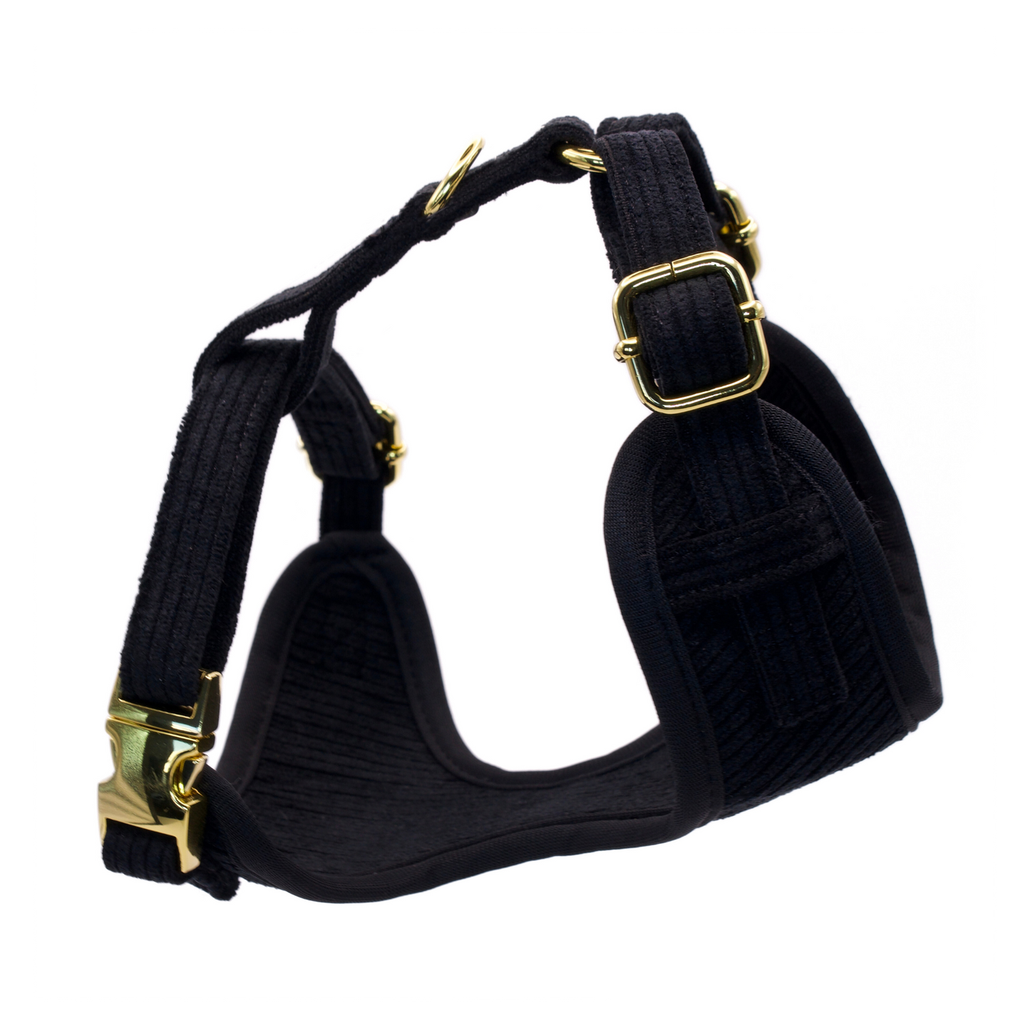 Harness and Leash Set - The Chic Corduroy Collection - Noir Black