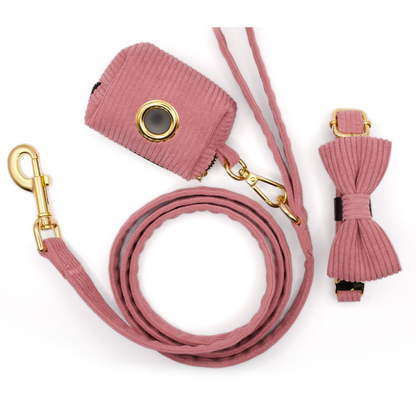 Harness and Leash Set - The Chic Corduroy Collection - Blush Pink